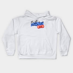 It's all about patience & the right button Kids Hoodie